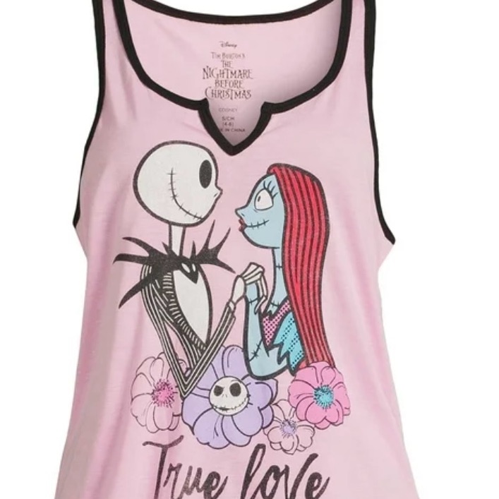 Nwt Disney Nightmare Before Christmas Women's Tank Top And Shorts Pajama Set
